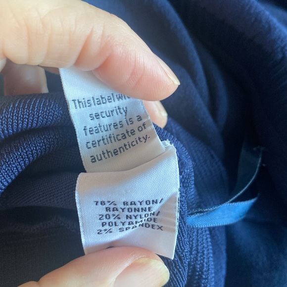 Dianne von Furstenberg navy Delta long sleeve Dress size small - Picture 7 of 10